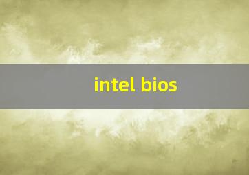 intel bios